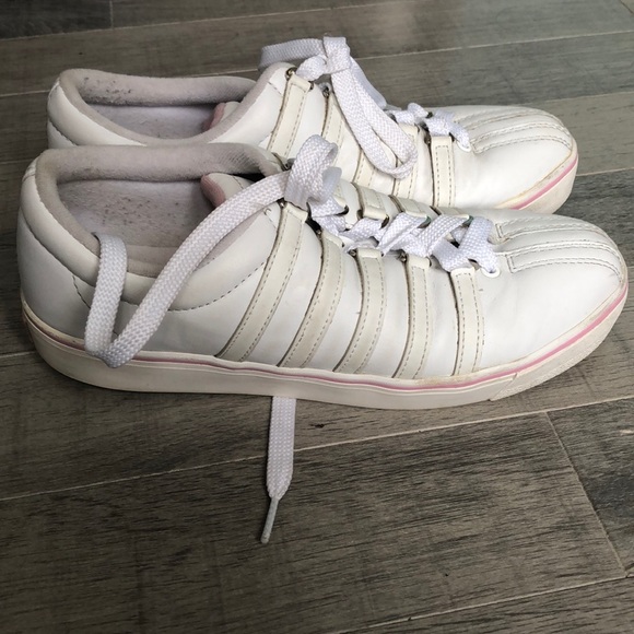 Leather K•Swiss White & Pink size 9 - Picture 6 of 9